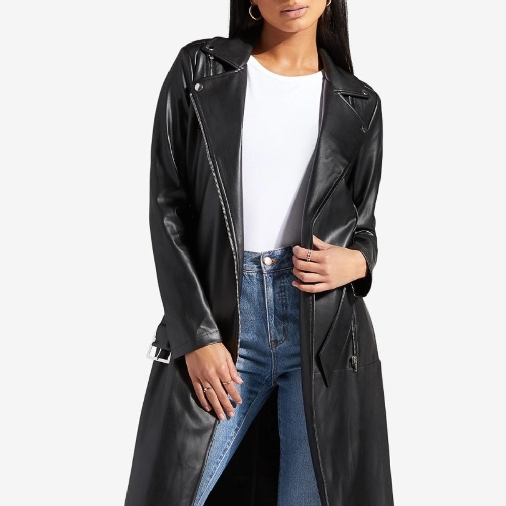 Brandnew Winter Fashion Long Faux Wool Trench Coat